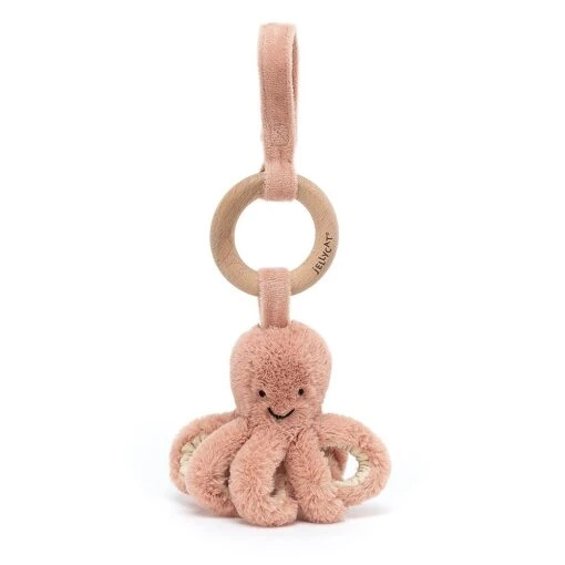 Jellycat Knuffel Rammelaar Inktvis Odell Octopus Wooden Ring Toy -Speelgoed Kortingen Winkel image 1662