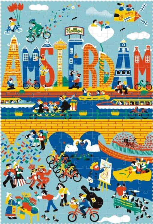 Londji Puzzel Amsterdam 200 Pcs (Tube) -Speelgoed Kortingen Winkel image 1670