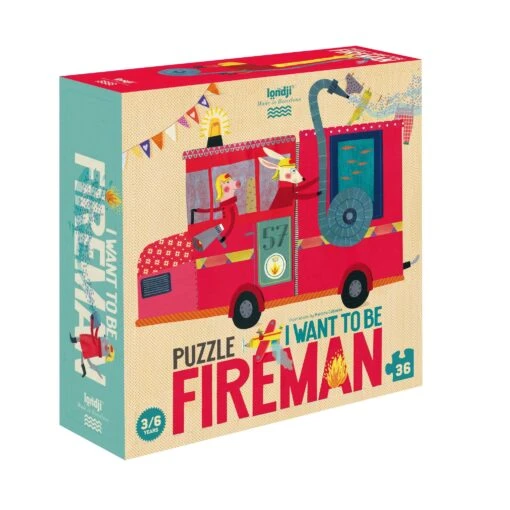 Londji Puzzel I Want To Be Firefighter 36 Pcs -Speelgoed Kortingen Winkel image 1706