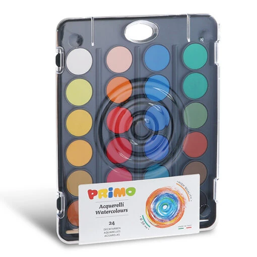 Primo Aquarelverf Tablet/penseel ø30mm (24 Kleuren) -Speelgoed Kortingen Winkel image 3223