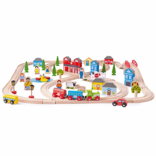 Bigjigs Houten Trein Set Town And Country -Speelgoed Kortingen Winkel image 52